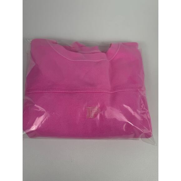 Victoria's Secret PINK Long Sleeve Fleece Cropped Pink Sweatshirt  Size S - Picture 9 of 9